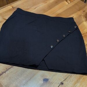 Apt. 9 Black Mini Skirt with Button Accents